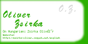 oliver zsirka business card